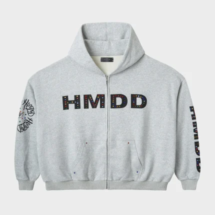 HMDD Zip Hoodie Grey (1)